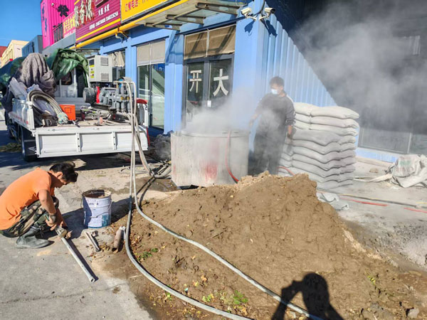 盘山顶管注浆加固